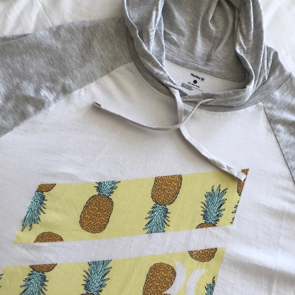 Hurley long sleeve, hooded tshirt